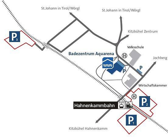 Gratis Parkplatz Aquarena Kitzbühel